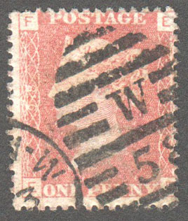 Great Britain Scott 33 Used Plate 198 - EF - Click Image to Close